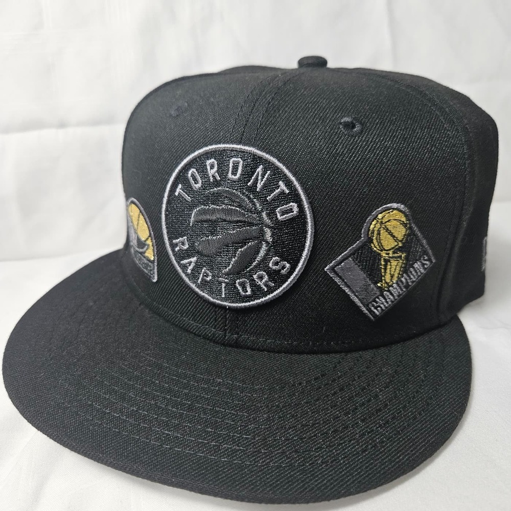 Toronto Raptors New Era 59FIFTY Fitted 7 1/2 2019 NBA Champions Patch Black New